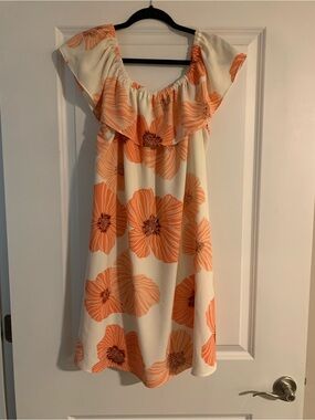 Coral Floral Dress